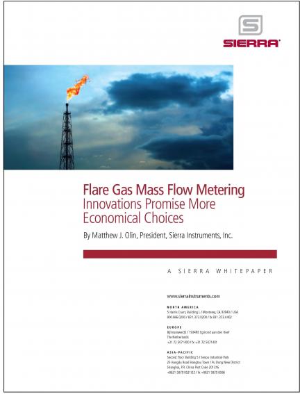 Flare Gas Mass Flow Metering