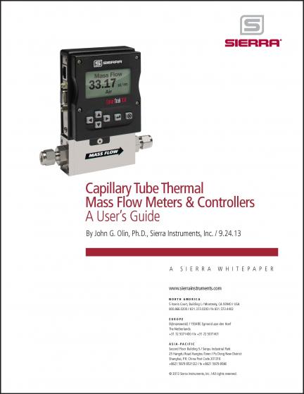 Capillary Tube Thermal Mass Flow Meters & Mass Controllers - A User's Guide
