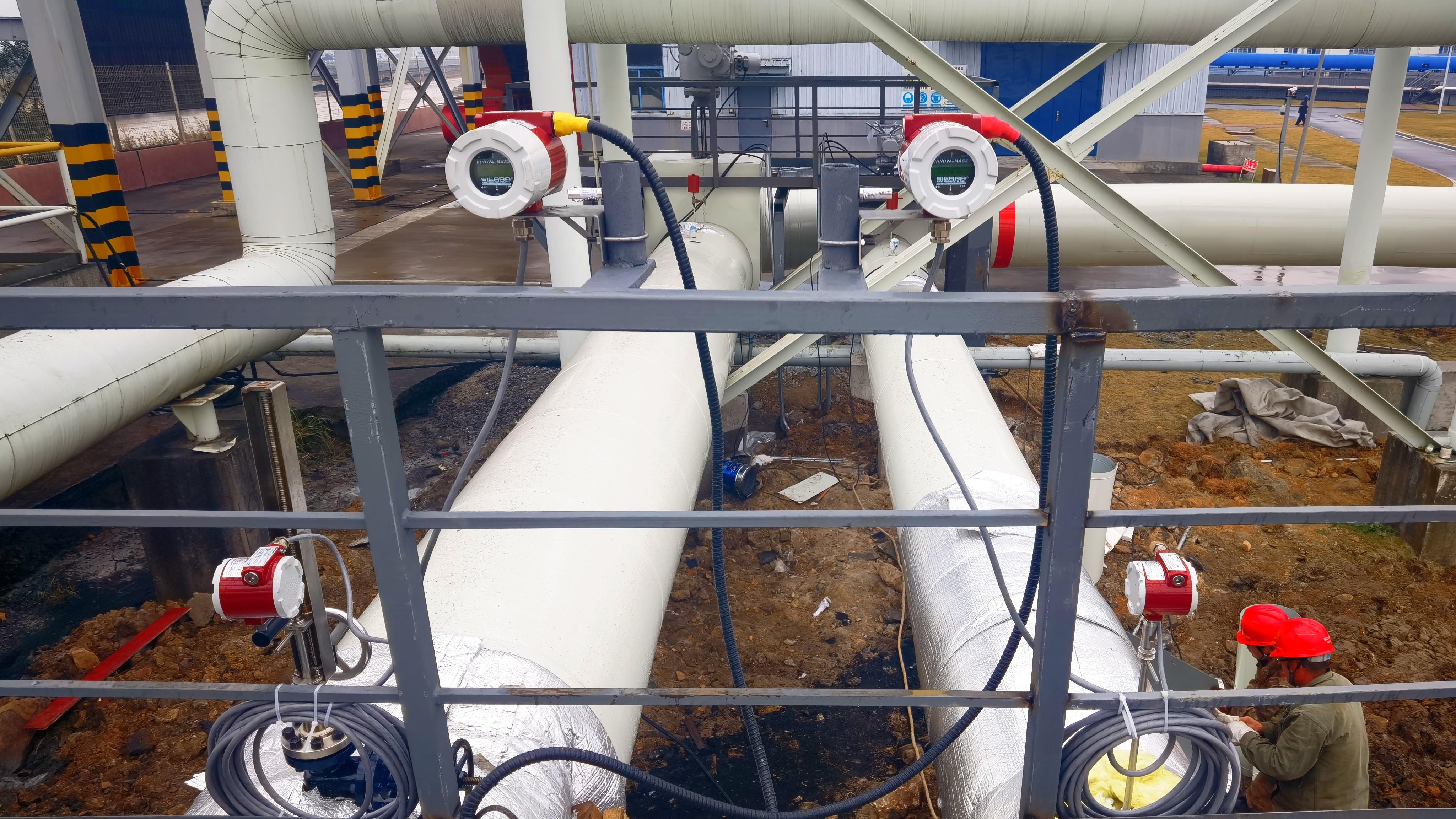 Vortex Flow meter superheated steam installation