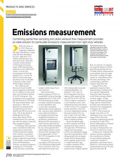 Autotest: Emissions Measurements PDF