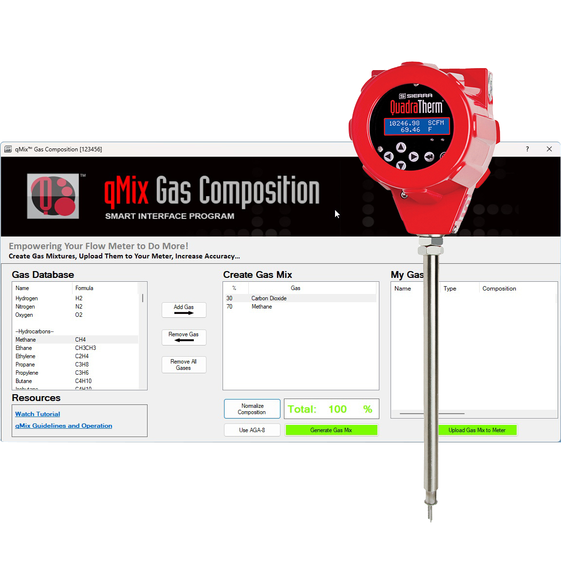 qMix Gas Mixing Feature
