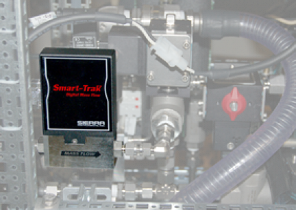 Third Mass Flow Meter shown inside Model BG 3