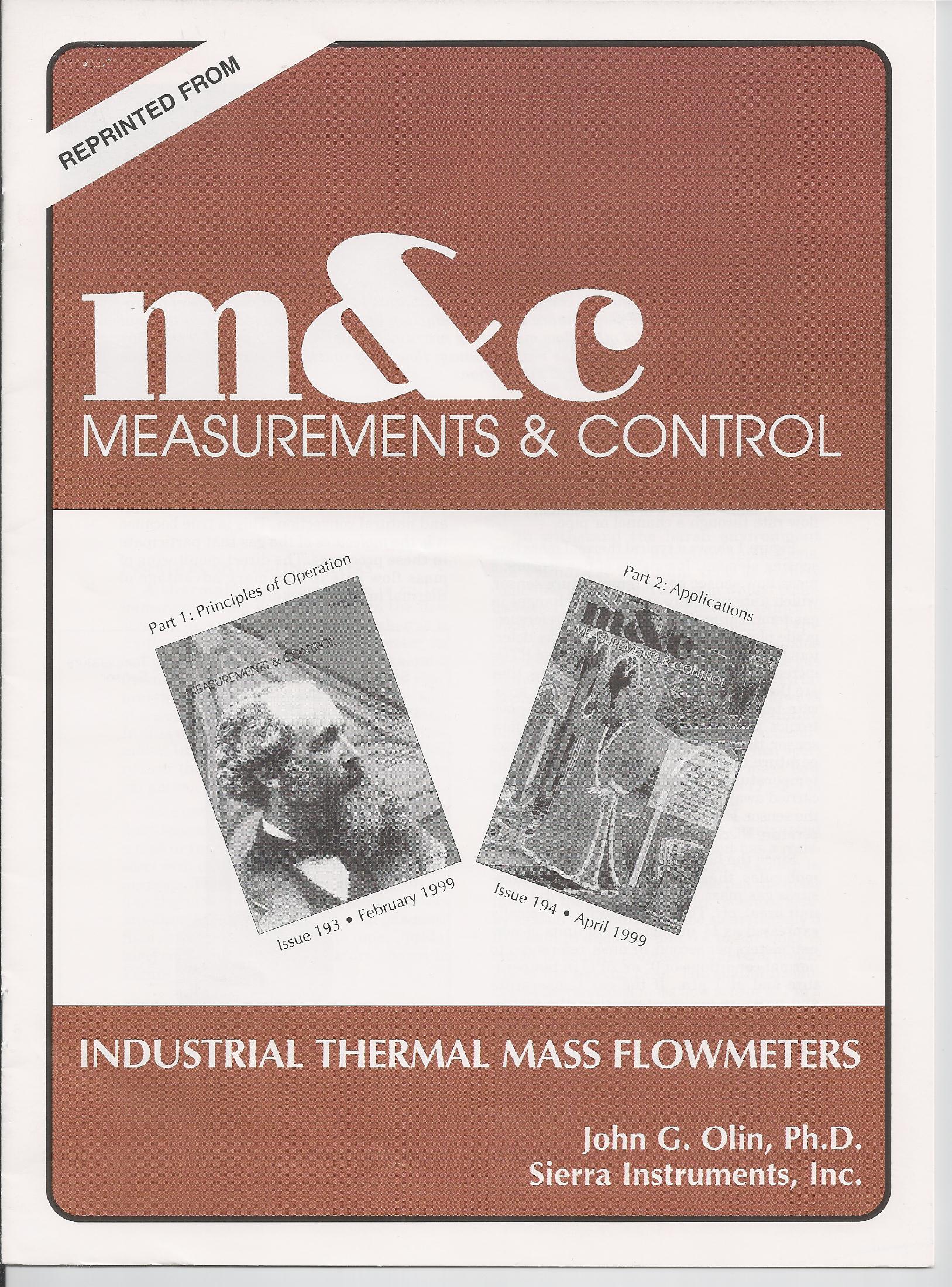 Gas Flow Measurements Accept Industrial Thermal Mass Flowmeters 